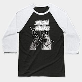 Belgian Malinois Heavy Metal Dog Lover Baseball T-Shirt